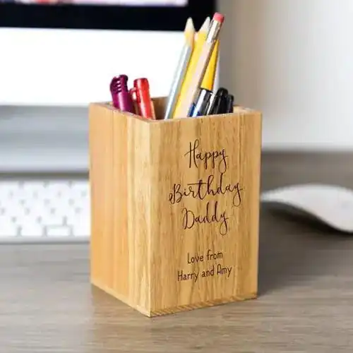 Customize Wooden Pen Holder - Image 2