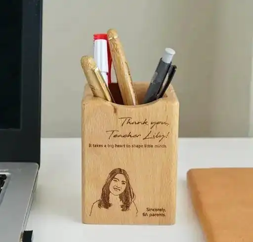 Customize Wooden Pen Holder - Image 3