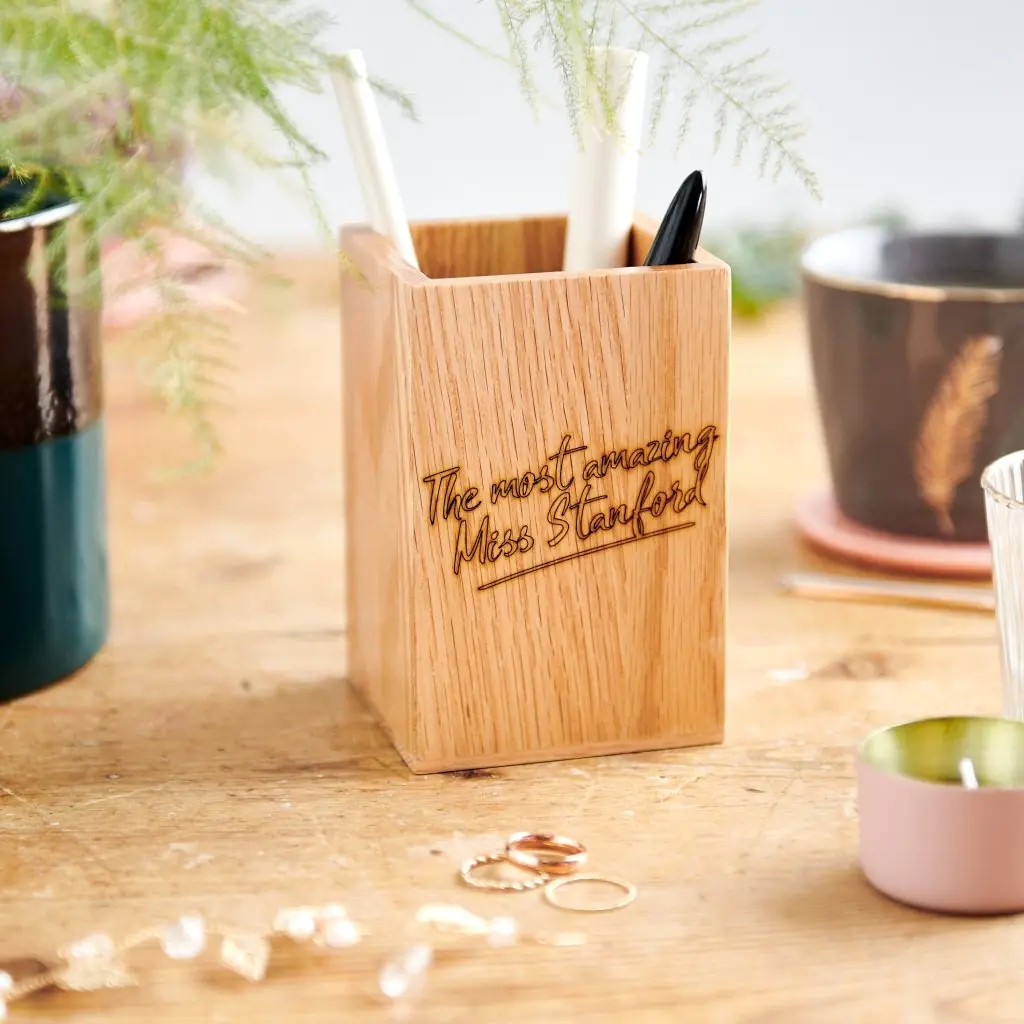 Customize Wooden Pen Holder