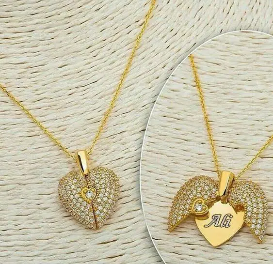 Personalized Hidden Heart Necklace - Image 2