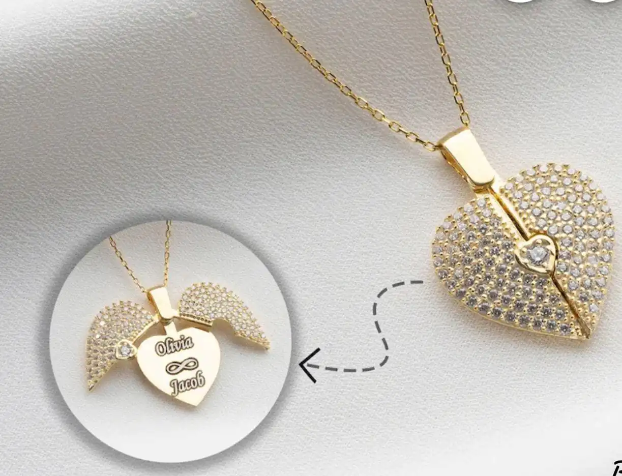 Personalized Hidden Heart Necklace