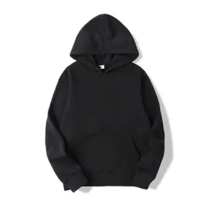 classic black pullover hoodie