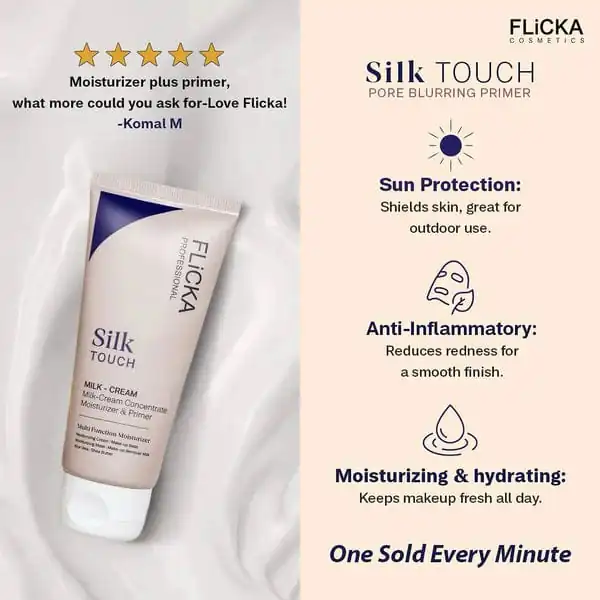 flicka silk touch 3 in 1 moisturizer, primer & sunscreen for face flicka silk touch 3 in 1 moisturizer, primer & sunscreen for face