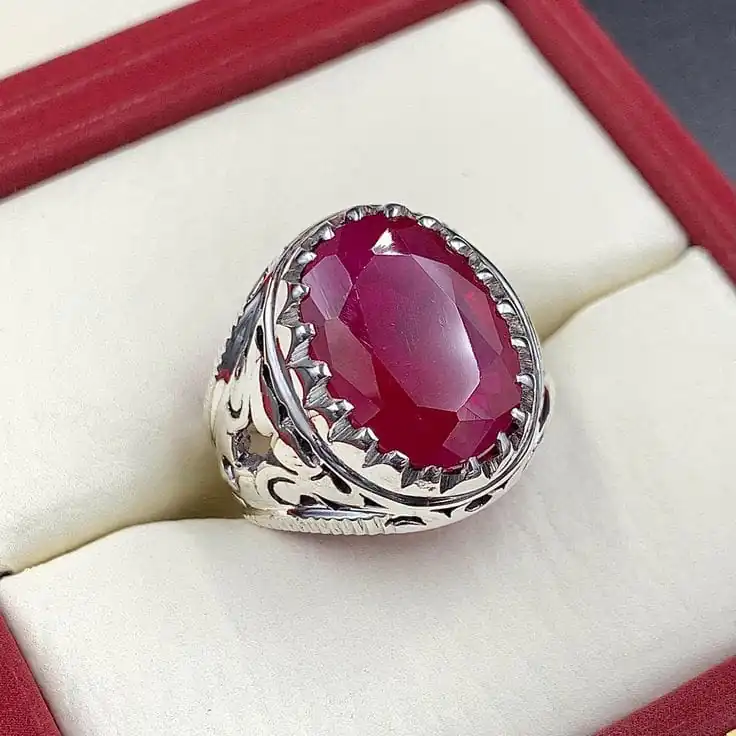 red aqeeq irani design ring red aqeeq irani design ring
